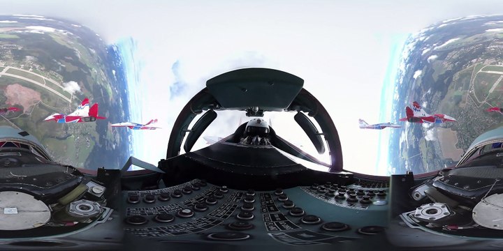 Watch Russian Aerobatic pilots' spectacular stunts from the inside of a fighter jet