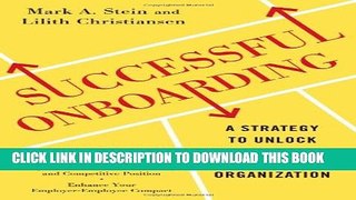 Collection Book Successful Onboarding: Strategies to Unlock Hidden Value Within Your Organization