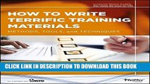 Collection Book How to Write Terrific Training Materials: Methods, Tools, and Techniques
