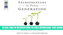 Collection Book Entrepreneurs in Every Generation: How Successful Family Businesses Develop Their
