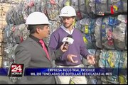 Empresa produce mil 200 toneladas de botellas recicladas al mes