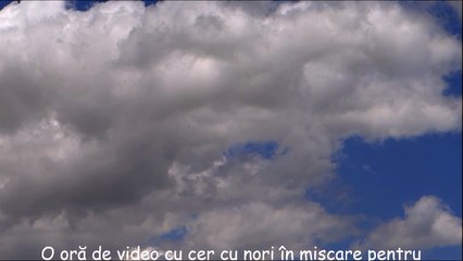 O oră de video cu cer cu nori în mișcare pentru relaxare, meditație, zen, yoga