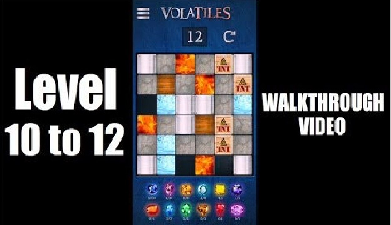Volatiles - Slide Puzzle Level 10, 11, 12 Walkthrough / Playthrough Video.