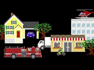 Vehicle Prepositions - Featuring Street Vehicles / City Vehicles - The Kids' Picture Show