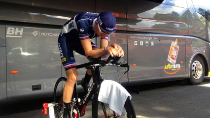 Championnat d'Europe : Alexys Brunel à l'échauffement