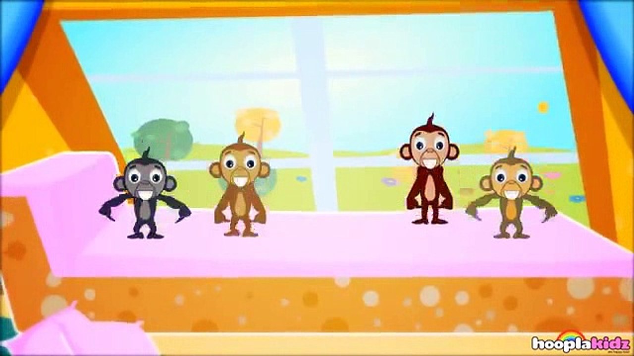 HooplaKidz Five Little Monkeys Song video Dailymotion