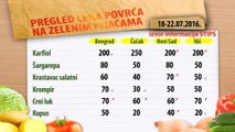 Cene povrća na zelenim pijacama za period 18-22.07.2016.