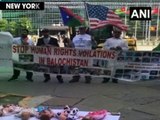 Watch: Baloch activists protest outside UN headquarters