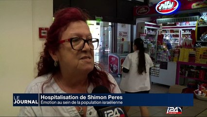 Emotion au sein de la population israélienne après l'hospitalisation de Pérès