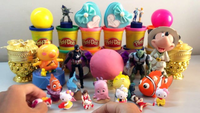 Playdoh Surprise Eggs, SurpriseToys for Kids, Marvel,Captain America,Disney, Finding Nemo,Hello Kitty