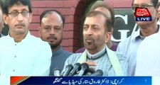 MQM Pakistan Chief Dr Farooq Sattar talks to media