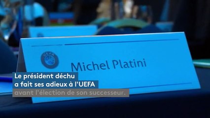 "La conscience tranquille", Michel Platini fait ses adieux à l'UEFA