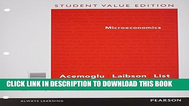 [PDF] Microeconomics, Student Value Edition Plus NEW MyEconLab with Pearson eText Access Card