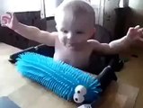 Baby doesn't want to touch weird looking toy