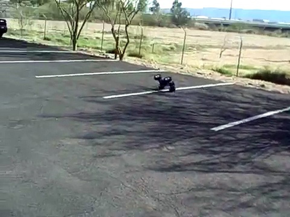 Redcat Racing Nitro RC Car Earthquake 3 0 Stunt   Bicycling on Two Wheels