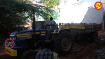 CRAZY TRACTOR DRIVE - amazing truck driving skills - Best Funny India tractor 2016 must watch