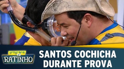 Santos cochicha durante prova