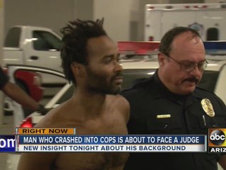 Man who crashed into officers has criminal past