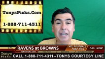 Cleveland Browns vs. Baltimore Ravens Free Pick Prediction NFL Pro Football Odds Preview 9-18-2016