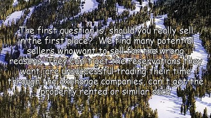 How to Sell your Timeshare?