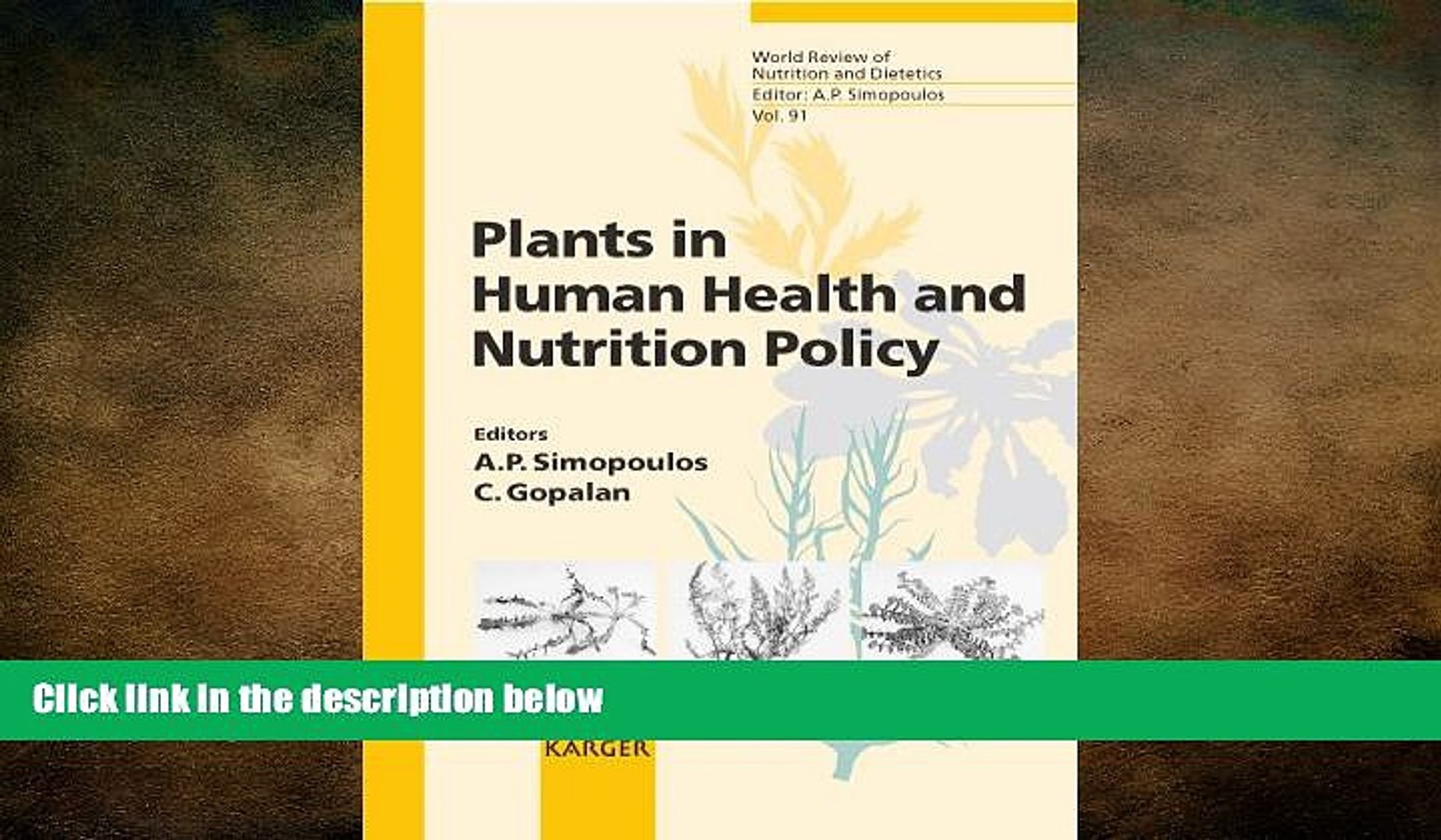 World review of nutrition and dietetics