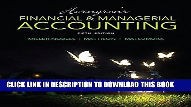 [PDF] Horngren s Financial Managerial Accounting (5th Edition) Popular Online