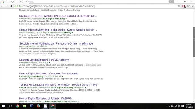 kursus digital marketing website dan seo dumet school depok