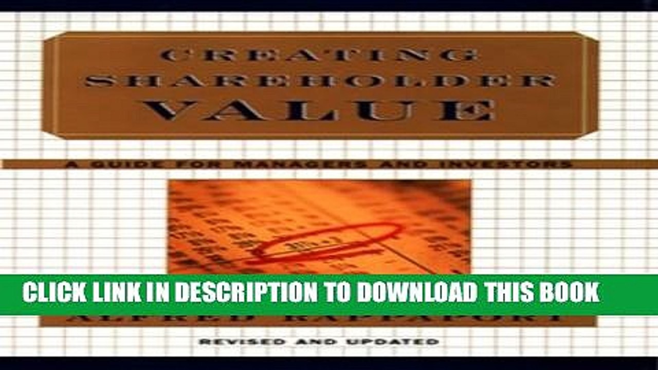 [PDF] Creating Shareholder Value: A Guide for Managers and Investors Popular Colection