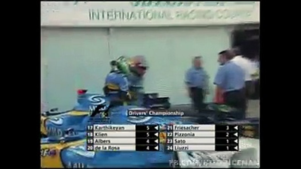 Suzuka 2005 F1 Final laps and podium