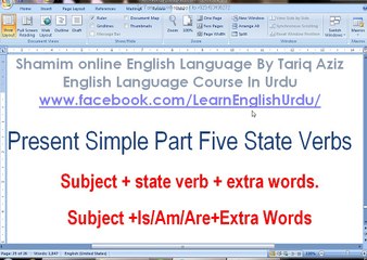 Present Simple Part Six State Verbs
