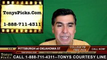 Oklahoma St Cowboys vs. Pittsburgh Panthers Free Pick Prediction NCAA College Football Odds Preview 9/17/2016