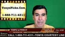Penn St Nittany Lions vs. Temple Owls Free Pick Prediction NCAA College Football Odds Preview 9/17/2016
