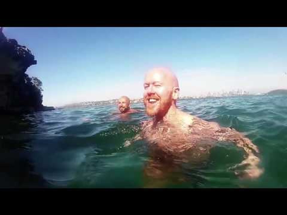 Friends Swim, Dive, and Kayak in Sydney Harbour