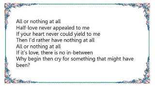 Sarah Vaughan - All or Nothing All Lyrics