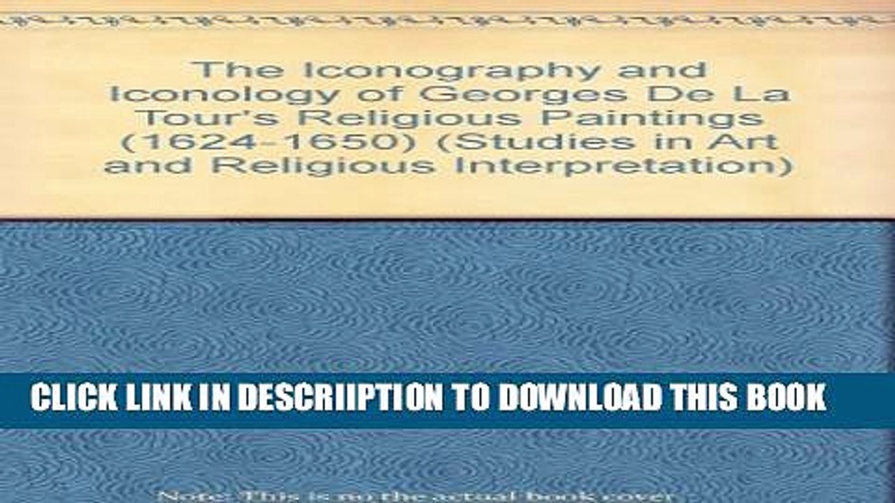 [PDF] The Iconography and Iconology of Georges De LA Tour s Religious Paintings (1624-1650)