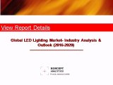 Global LED Lighting Market: Industry Analysis & Outlook (2016-2020) - New Report by Koncept Analytics