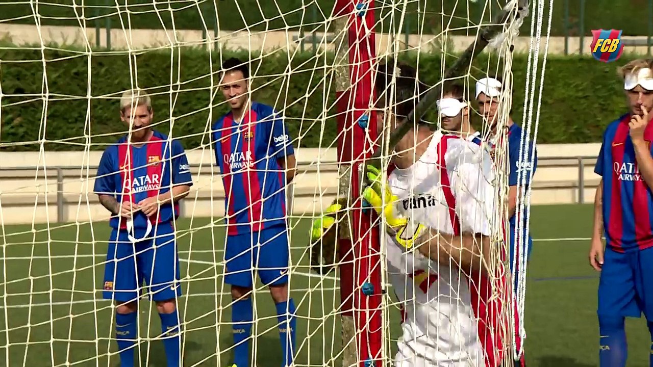 Can Messi score a penalty kick blindfolded