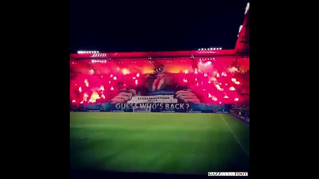 Le magnifique tifo des supporters du Legia Varsovie contre Dortmund !