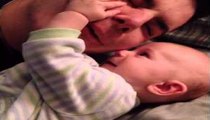 Dad Playing With His Newborn Son Seems Completely Normal Until The Camera Zooms Out