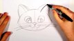 How To Draw A Cute Kitten Face - Tabby Cat Face Drawing Art for Kids   CC !
