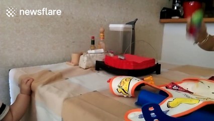 This happy six-month-old can't stop laughing