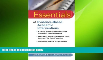 FREE DOWNLOAD  Essentials of Evidence-Based Academic Interventions  FREE BOOOK ONLINE