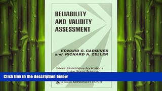 READ book  Reliability and Validity Assessment (Quantitative Applications in the Social Sciences)