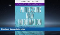 Enjoyed Read Processing New Information: Classroom Techniques to Help Students Engage With Content
