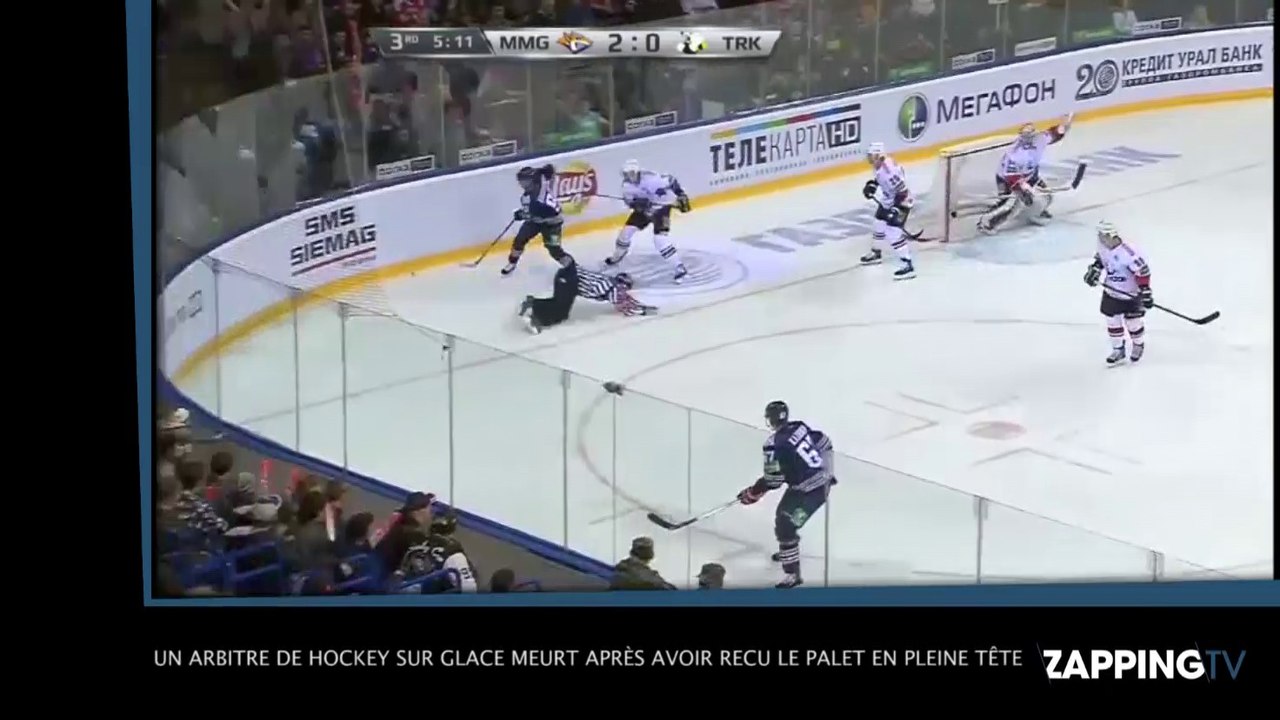Un arbitre de hockey sur glace meurt après avoir reçu un palet en pleine tête
