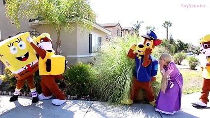 Princess Rapunzel’s Nose FALLS off! w-_ PAW Patrol Rubble Rocky -u0026 Spongebob  in Real Life