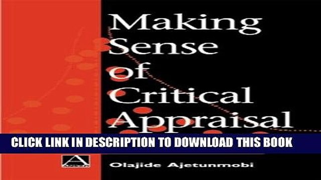 [PDF] Making Sense of Critical Appraisal (Hodder Arnold Publication) Popular Online