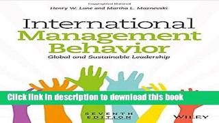 [PDF] International Management Behavior: Global and Sustainable Leadership Full Online