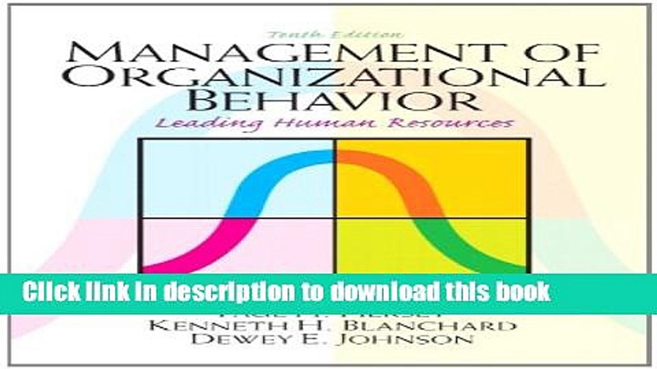[PDF] Management of Organizational Behavior (10th Edition) Popular Online