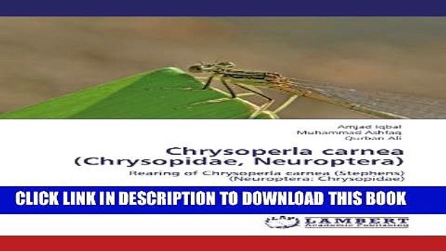 [PDF] Chrysoperla carnea (Chrysopidae, Neuroptera): Rearing of Chrysoperla carnea (Stephens)